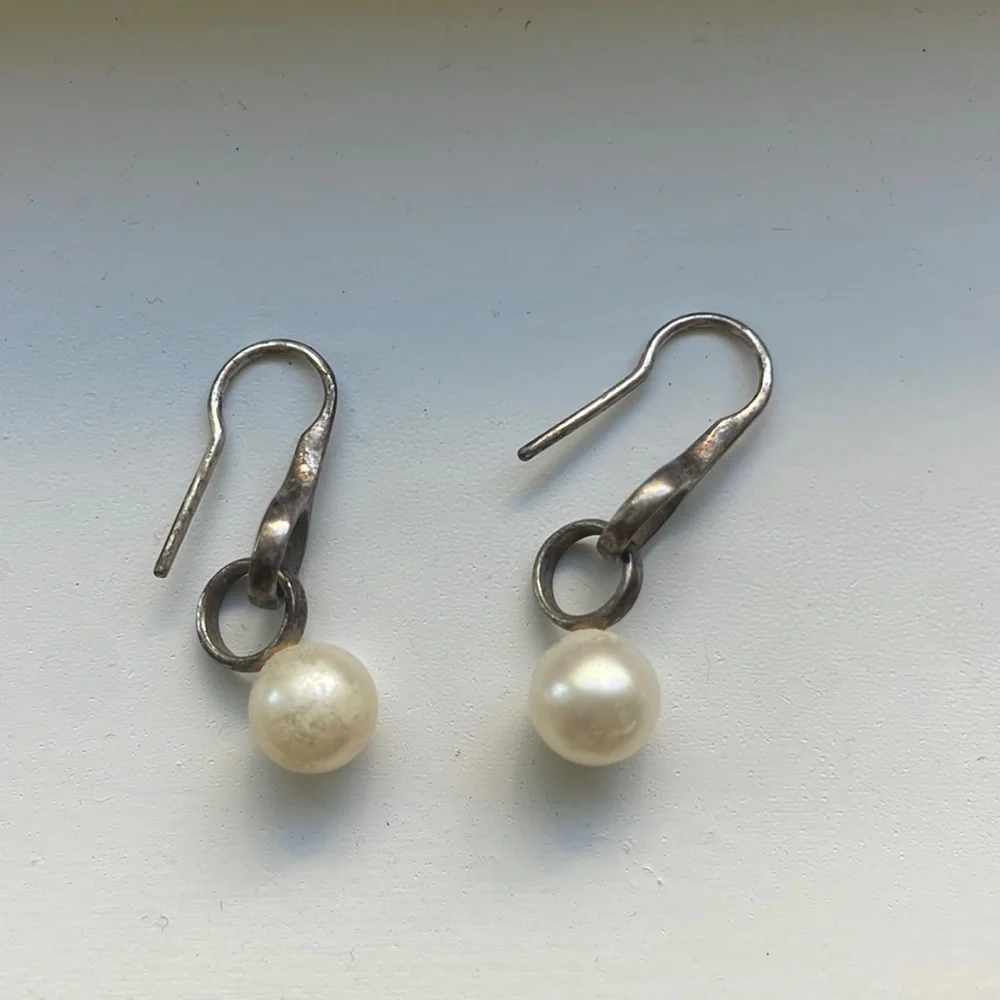 Georg Jensen genuine pearl earrings - Picture 2 of 2